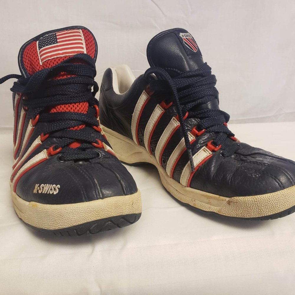 Reversible tongue Patriotic KSwiss sneakers